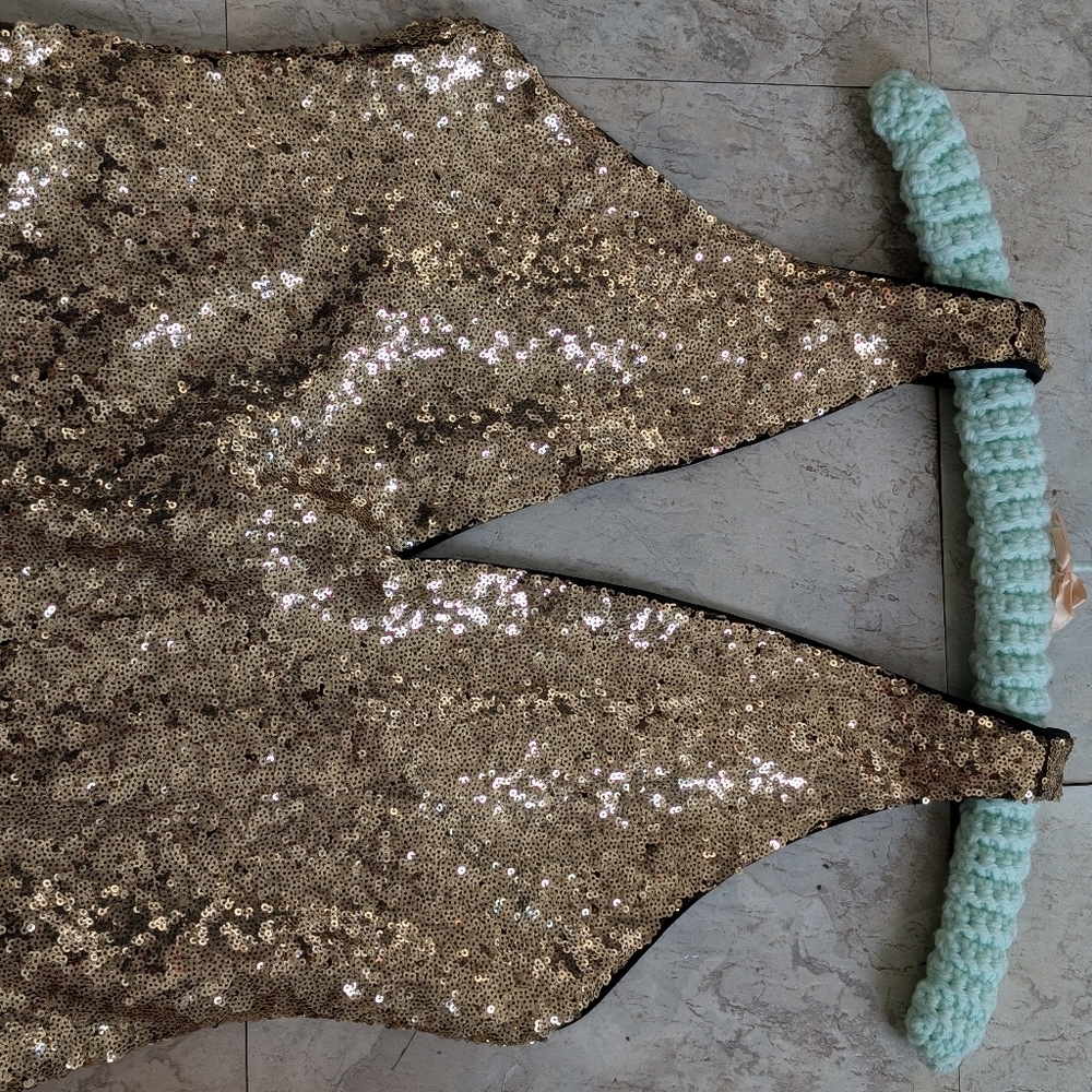 Zhivago Gold Sequin Dress Size 10